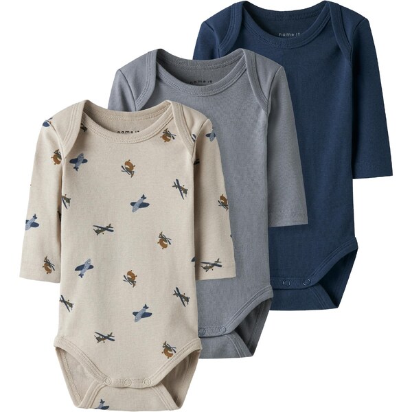 NAME IT Body béžová / námornícka modrá / dymovo šedá 64501138