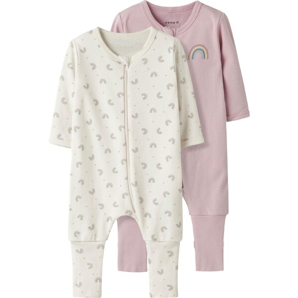 NAME IT Pyžamo modrá / staroružová / biela ako vlna 64501141