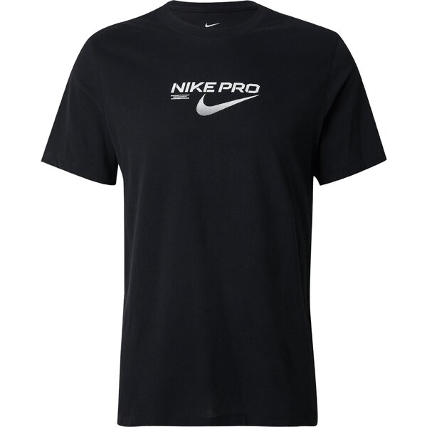 NIKE Funkčné tričko Pro čierna / biela 64501178