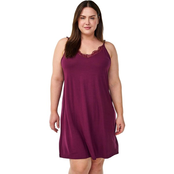 Zizzi Negližé Lace bordová 64564038