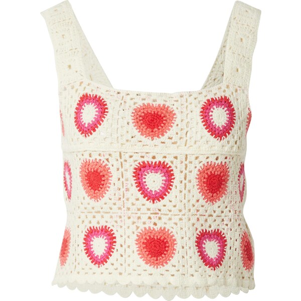 Hailys Vyšívaný top Si44nja ružová / ružová / biela 65897217