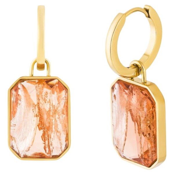 Preciosa Pozlátené náušnice z ocele s českým krištáľom Preciosa 2v1 66589772