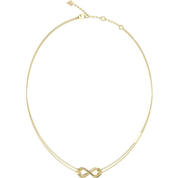 Guess Dvojitý pozlátený náhrdelník so srdiečkami Guess Amore 66580384