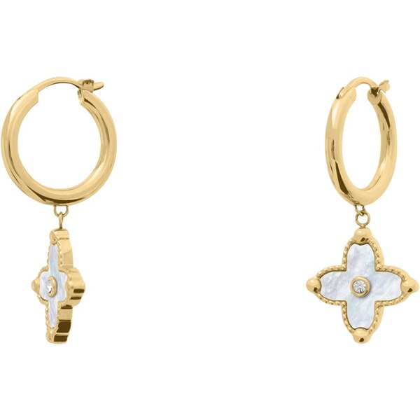 Pierre Lannier Pozlátené visiace náušnice s perleťou Rubya BJ23A6211 66582211