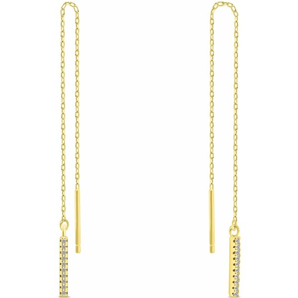 Brilio Silver Dlhé retiazkové náušnice so zirkónmi EA1007Y 66587809