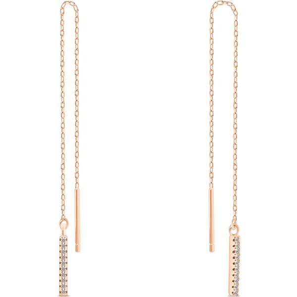 Brilio Silver Dlhé retiazkové náušnice so zirkónmi EA1007R 66631207