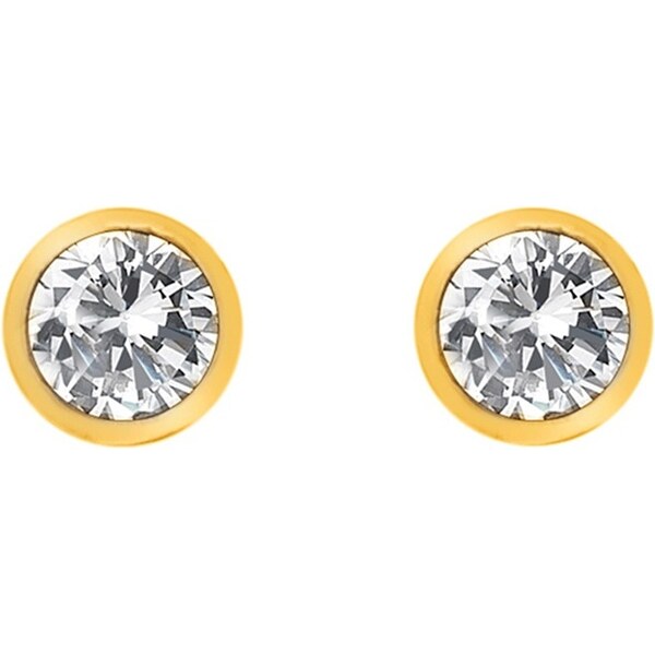 Hot Diamonds Pozlátené náušnice s topazmi a pravým diamantom Gemstone 66581470