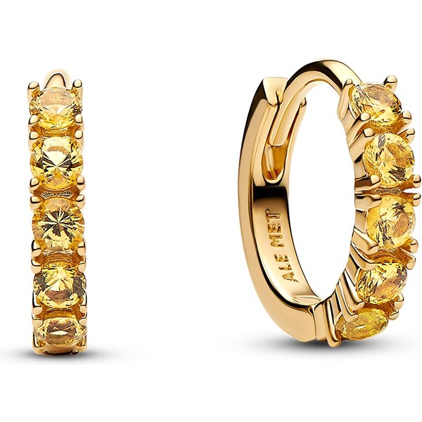 Pandora Pozlátené kruhy so žltými kryštálmi Timeless Shine 263849C01 66586908