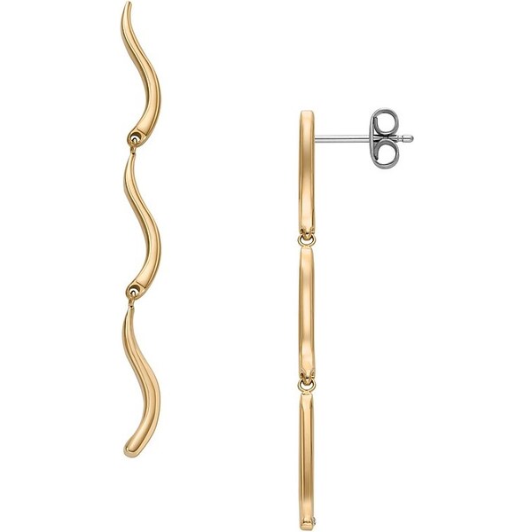 Skagen Moderné visiace pozlátené náušnice Wave SKJ1784710 66589698