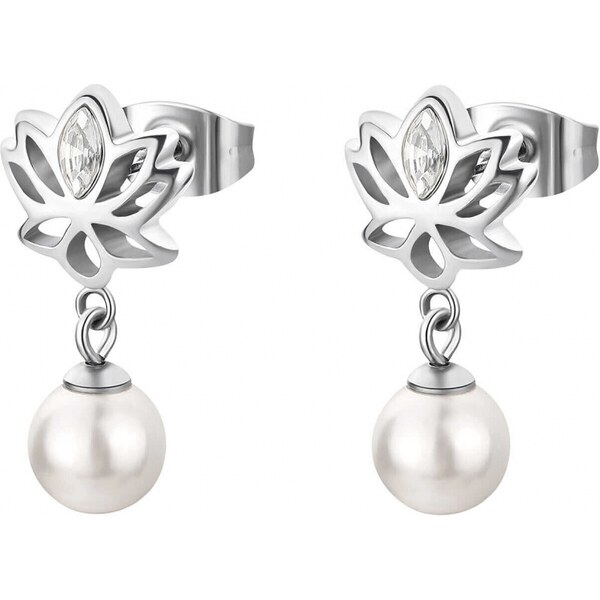 Brosway Nežné visiace náušnice s perlou Shell Chakra BHKE178 66591295