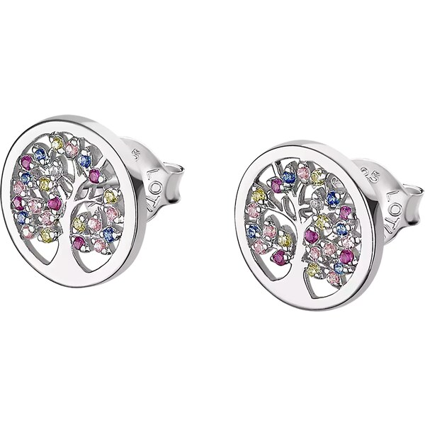 Lotus Silver Trblietavé strieborné náušnice pre ženy so zirkónmi Strom 66588069
