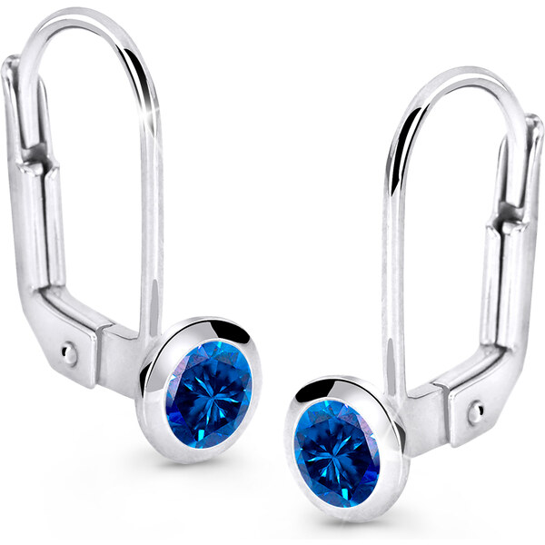 Cutie Diamonds Pôvabné visiace náušnice z bieleho zlata so zafírmi 66588778