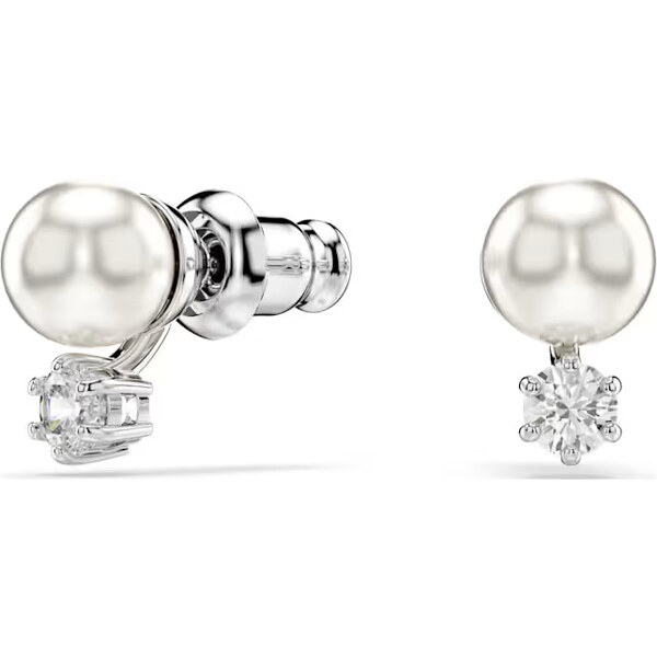 Swarovski Očarujúce náušnice s krištáľovou perlou a zirkónom Matrix 66591315