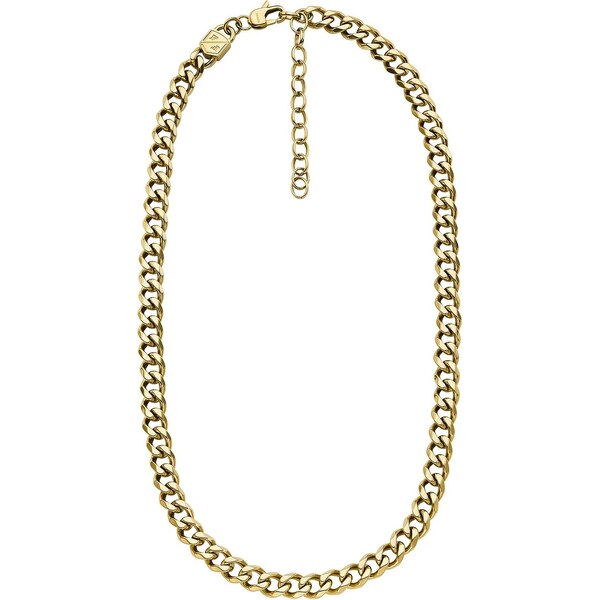 Fossil Výrazný pozlátený náhrdelník pre mužov Ellis JF04612710 66584358