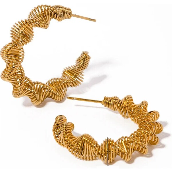 Troli Originálne pozlátené náušnice z ocele 66582184