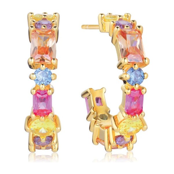 Sif Jakobs Pozlátené náušnice s farebnými kubickými zirkónmi Ivrea SJ 66589868