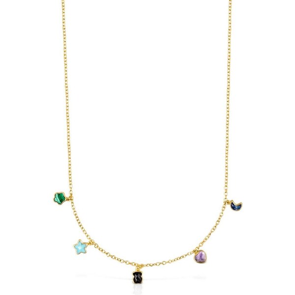 Tous Hravý pozlátený náhrdelník s príveskami Glory 1001930700 66591257