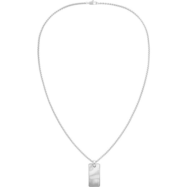 Calvin Klein Štýlový oceľový náhrdelník pre mužov Metallic Waves 66588102