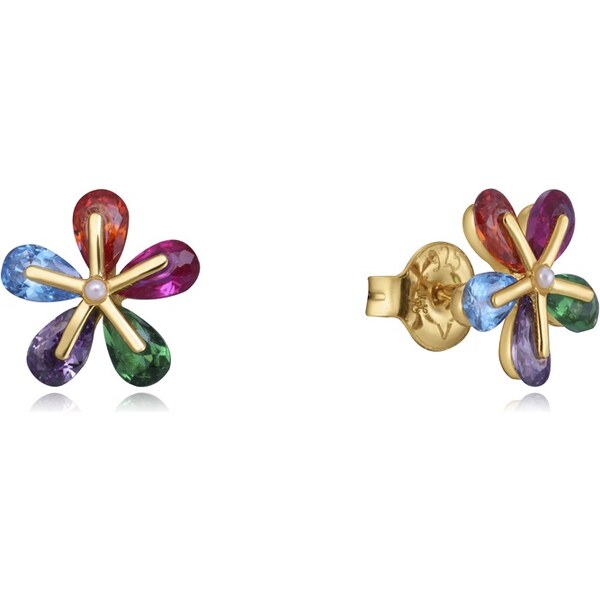 Viceroy Pozlátené kôstkové náušnice Kvetina Elegant 13083E100-99 66588088