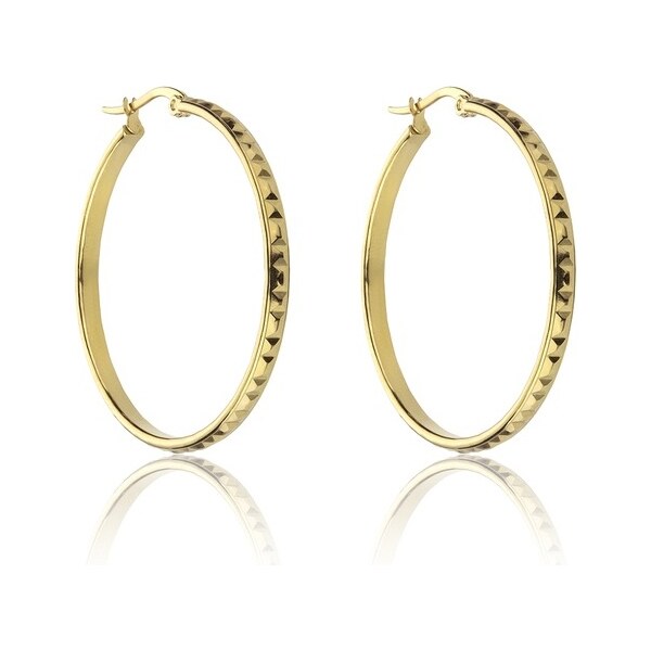 Marc Malone Pozlátené kruhové náušnice Addison Gold Earrings MCE23017G 66581323