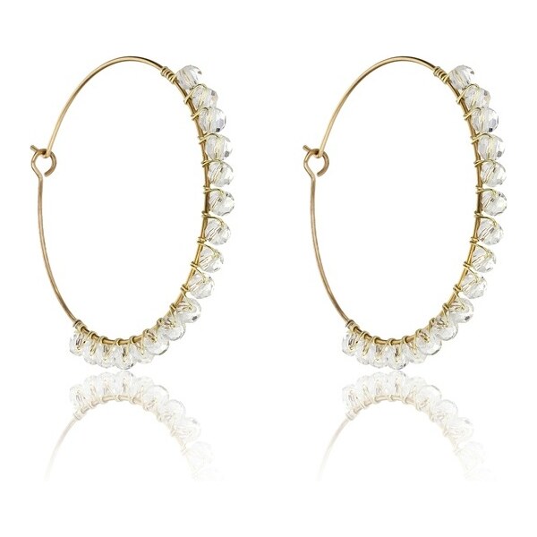 Marc Malone Fashion pozlátené kruhy Naomi White Earrings MCE23029G 66578678