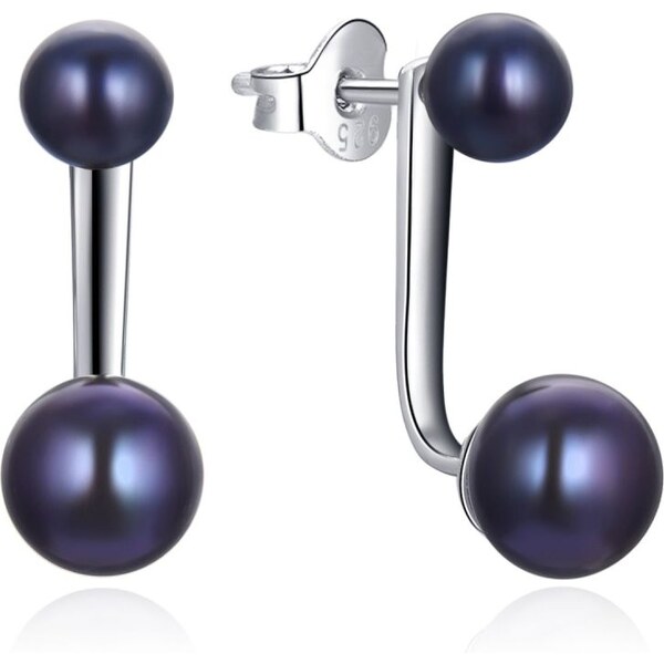 MOISS Elegantné strieborné náušnice s perlou 2v1 E0004867 66594200