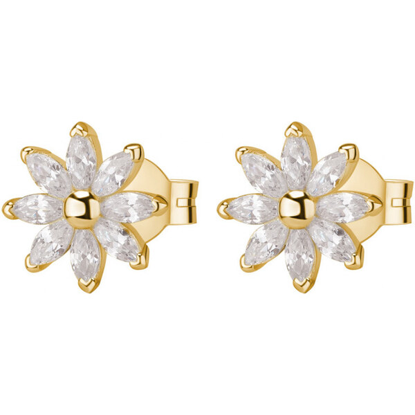 Rosato Kvetinové pozlátené náušnice s kubickými zirkónmi Gaia RZGA74 66586184