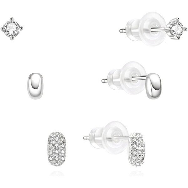 MOISS Strieborná sada slušivých náušníc E0004885 (3 páry náušníc) 67196164