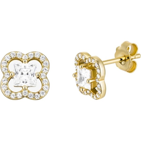 Preciosa Pozlátené kôstky Štvorlístok Lucky Leaf Royal Lagoon 5439Y00 66584929