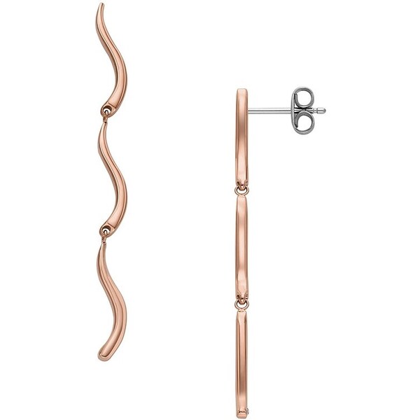 Skagen Moderné visiace bronzové náušnice Wave SKJ1785791 66583103