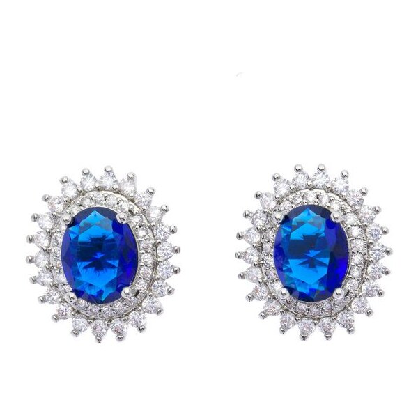 Oliver Weber Oválne náušnice kôstky s modrými kryštálmi Dusk 23202 66592290