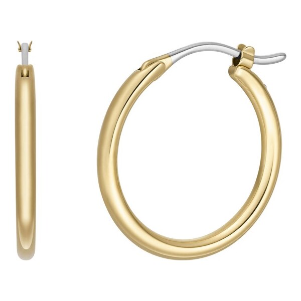 Fossil Pozlátené kruhové náušnice z ocele JOF00960710 66578358