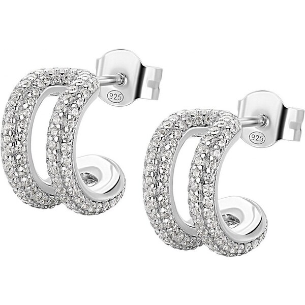 Rosato Štýlové kruhové náušnice so zirkónmi Bianca RZBI72 66587000