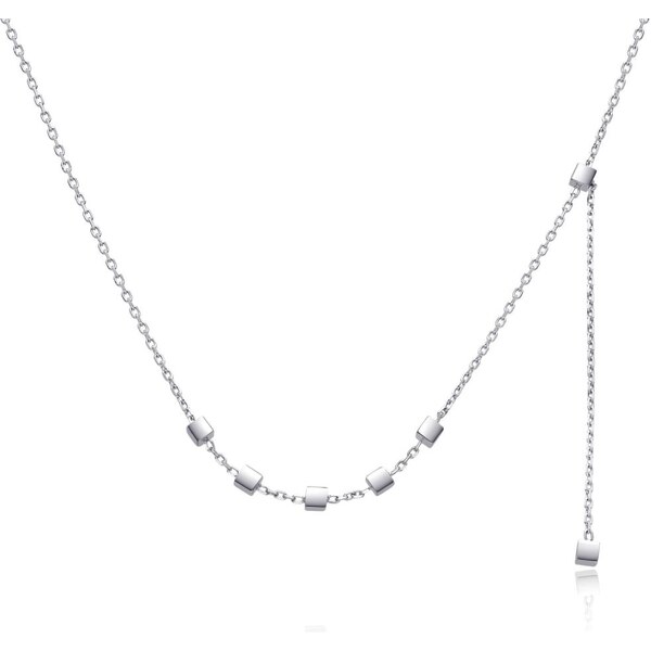 MOISS Minimalistický strieborný náhrdelník pre ženy N0000871 66582012