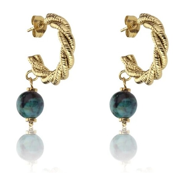 Marc Malone Módne pozlátené náušnice Grace Green Earrings MCE23004G 66589010