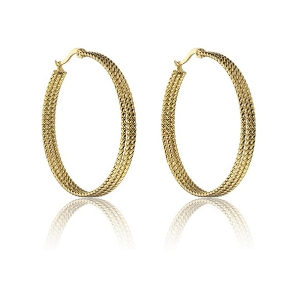 Marc Malone Výrazné kruhové náušnice Zoe Gold Earrings MCE23015G 66589208