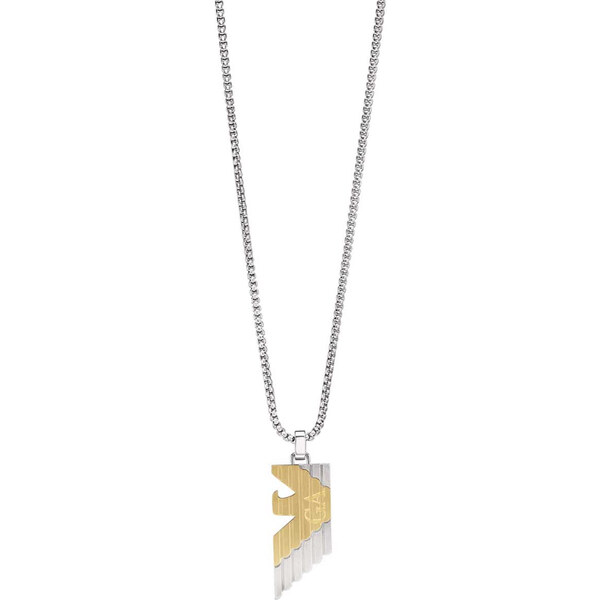 Emporio Armani Štýlový pánsky bicolor náhrdelník Eagle Logo EGS3073040 66666754