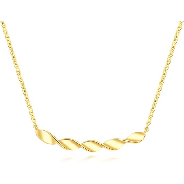 MOISS Slušivý pozlátený náhrdelník pre ženy ETERNITY N0000930 66579762