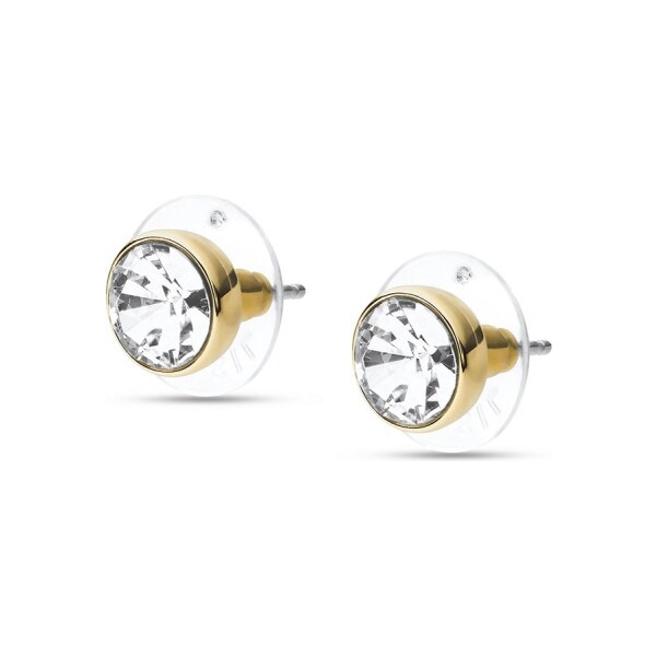 Fossil Pozlátené náušnice kôstky s kryštálom JOA00668710 66587282