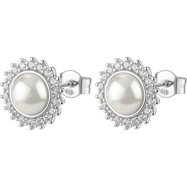 Brosway Úchvatné strieborné náušnice s perlou Fancy Infinite White 66580982