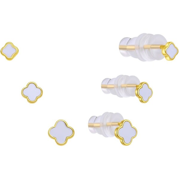 MOISS Sada pozlátených kôstkových náušníc E0004643 (3 páry náušníc) 66595434