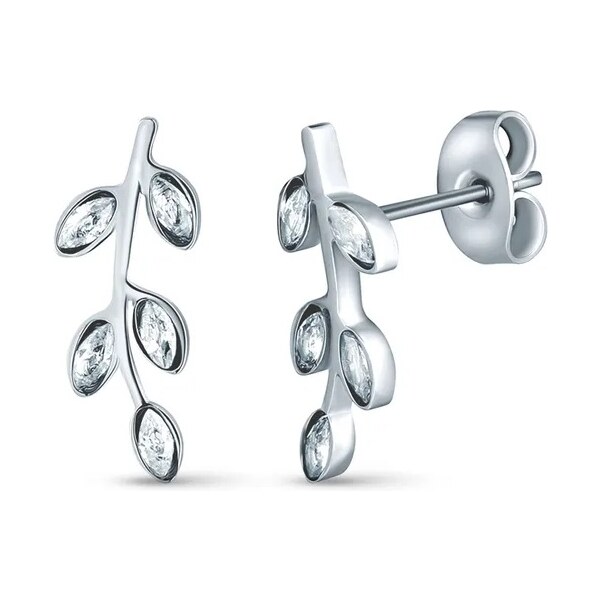 Vuch Očarujúce oceľové náušnice so zirkónmi Zotie Silver 66589342