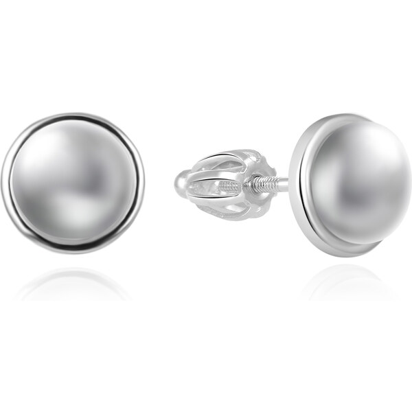 Agato Elegantné strieborné náušnice s pravou perlou AGT-E185S-P 66583704