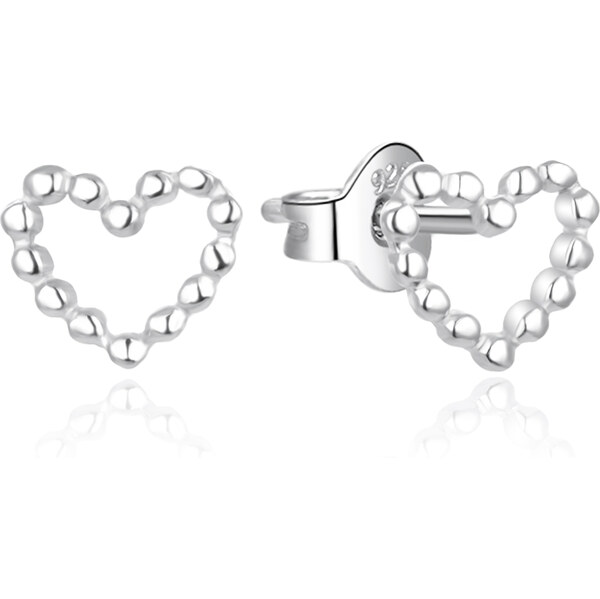 Agato Jemné guličkové náušnice Srdiečko AGT-E218P 66579345