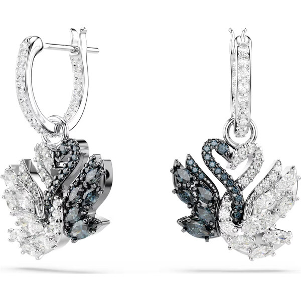 Swarovski Ikonické visiace náušnice 2v1 Swan 5705728 66587194
