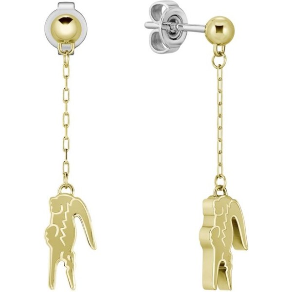 Lacoste Visiace pozlátené náušnice s príveskami krokodíla Crocodile 66588760