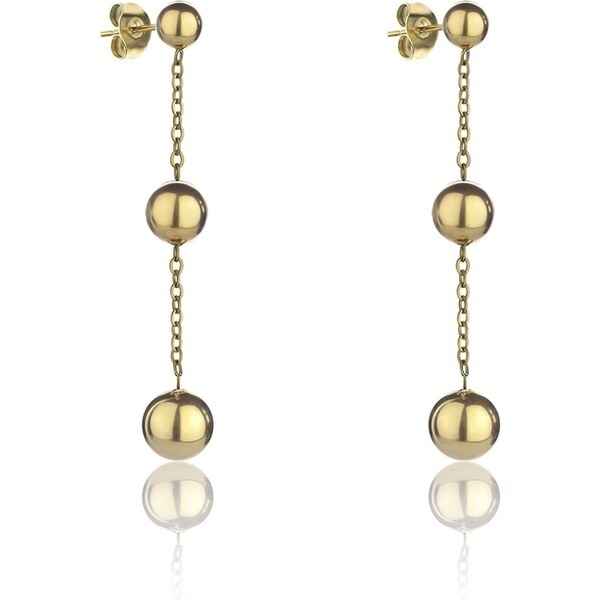 Marc Malone Pozlátené visiace náušnice Alison Gold Earrings MCE24001G 66592540