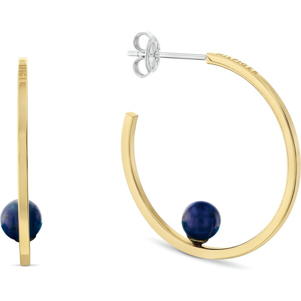 Tommy Hilfiger Pozlátené kruhy s lazuritom Semi-Precious Beads 2780966 66586289