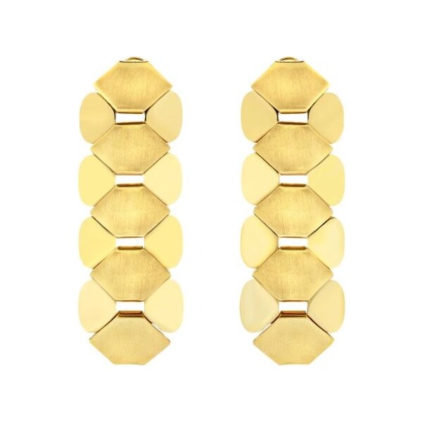 BREIL Extravagantné pozlátené náušnice Hexagonia TJ3636 66594381