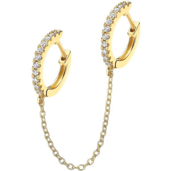 Lotus Silver Pozlátená single náušnice so zirkónmi Earparty LP3332-9/2 66585085